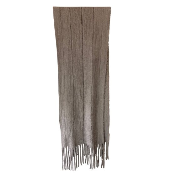 NWT Lauren Conrad Scarf Grey Soft Acrylic with Fringe 74” Long - Picture 1 of 6